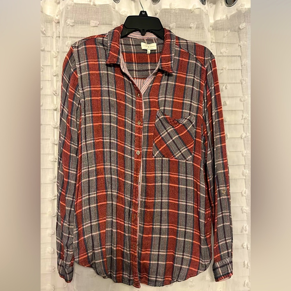 Lucky brand pink flannel